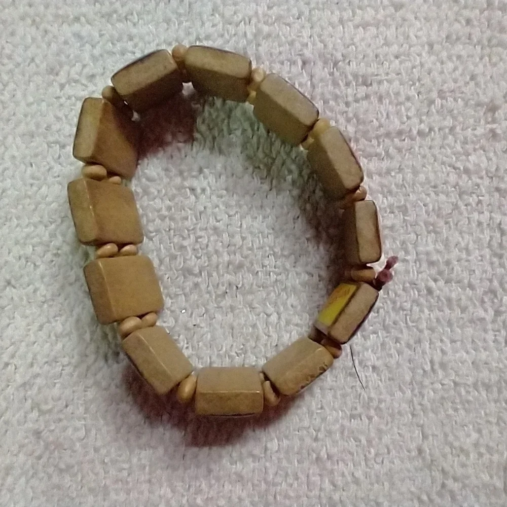 Wood 🪵🪓 colorful stretch cancer awareness wriststory bracelet